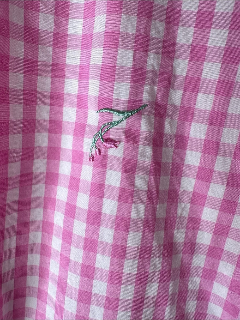 Vintage Lilly Pulitzer Capri Pants Pink Gingham Embroidered Floral Bouquet Sz 8 - Picture 10 of 11
